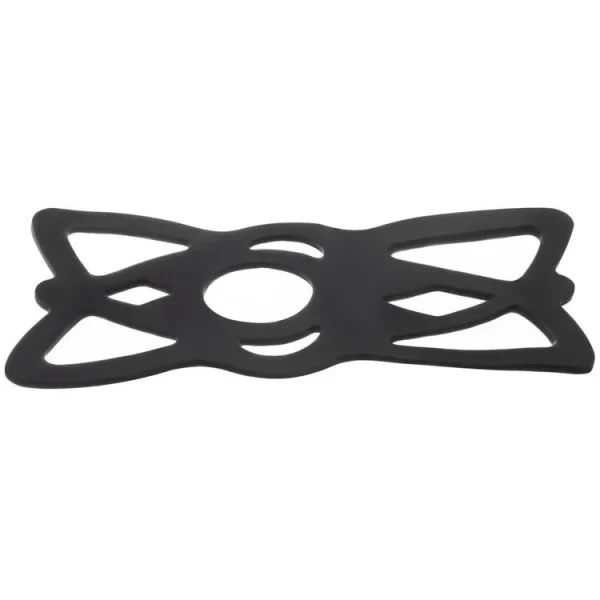 Suport de telefon pentru bicicleta, aluminiu, cu cauciuc, negru, 8x4.5x8 cm, Trizand