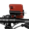 Suport de telefon pentru bicicleta, aluminiu, cu cauciuc, negru, 8x4.5x8 cm, Trizand