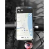 Suport de telefon pentru bicicleta, aluminiu, cu cauciuc, negru, 8x4.5x8 cm, Trizand
