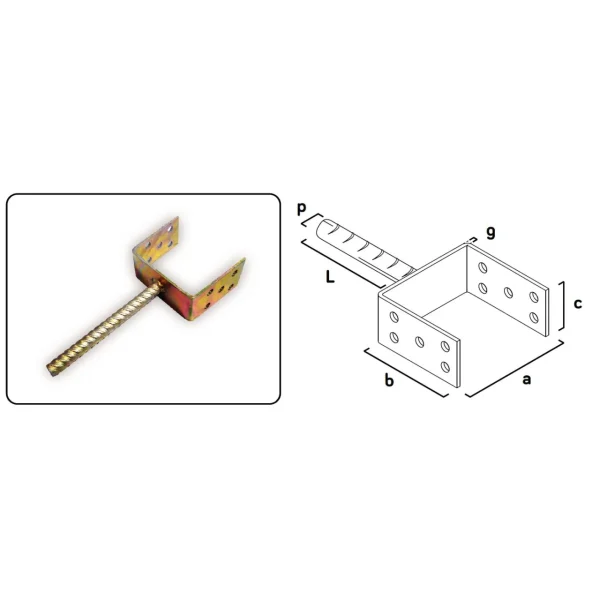 Suport grinda metalic, zincat, 150 mm, Strend Pro