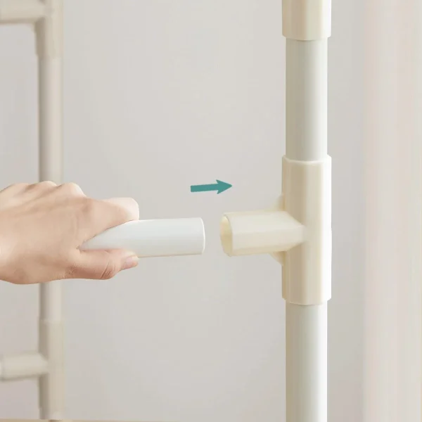 Suport pentru haine, Artool, cu raft incaltaminte, crem, max 70 kg, 83x45x157 cm