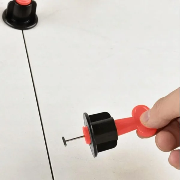 Set de nivelare si aliniere a placilor ceramice, 100 tije tip T refolosibile, distantiere, chei