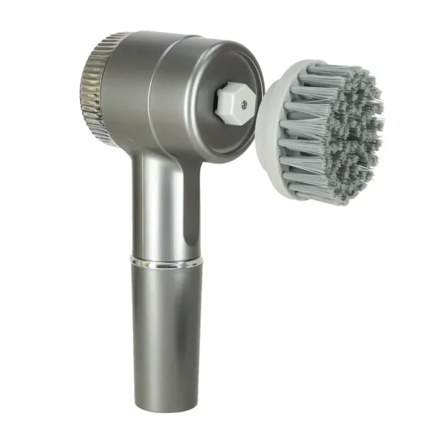 Perie electrica "5-in-1" cu 5 accesorii de curatare pentru baie, podea, rosturi faianta, piscina, cu afisaj cu LED si incarcare USB
