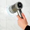 Perie electrica "5-in-1" cu 5 accesorii de curatare pentru baie, podea, rosturi faianta, piscina, cu afisaj cu LED si incarcare USB