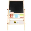 Tabla educativa tip sevalet, cu 2 fete, socotitoare, marker, burete, creta, lemn, 41x32x67 cm, Kruzzel