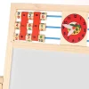 Tabla educativa tip sevalet, cu 2 fete, socotitoare, marker, burete, creta, lemn, 41x32x67 cm, Kruzzel
