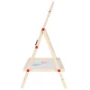 Tabla educativa tip sevalet, cu 2 fete, socotitoare, marker, burete, creta, lemn, 41x32x67 cm, Kruzzel