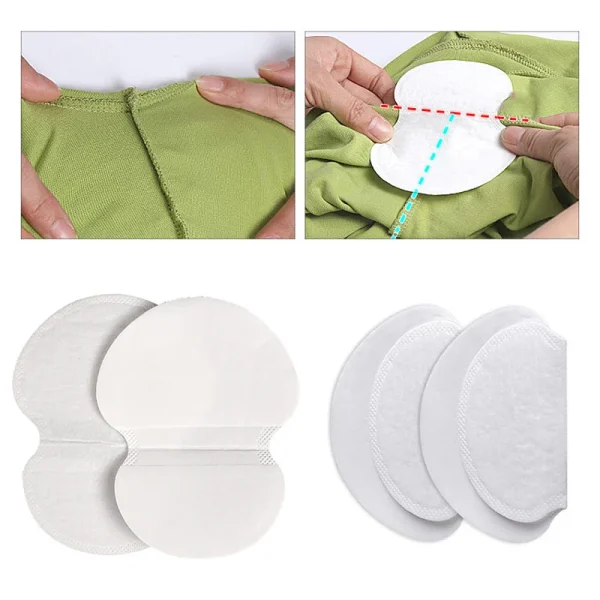 5 x Seturi tampoane anti-transpiratie, culoare Alba