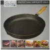 Tigaie fonta cu maner lemn, 30 cm, Perfect Home