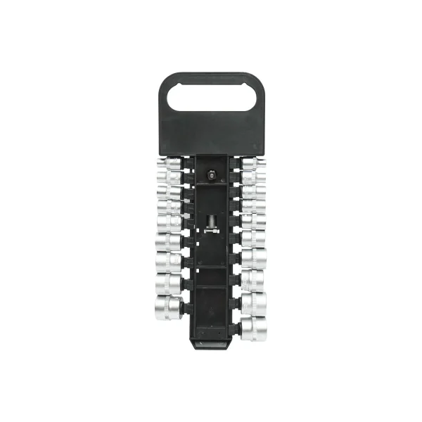 Trusa chei tubulare, 3/8", metrice Cr-V, cu clichet reversibil, 20 piese, Breckner Germany