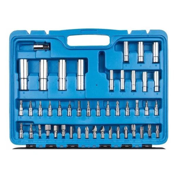 Trusa chei tubulare si varfuri, cu clichet, adaptor, 94 piese, Richmann