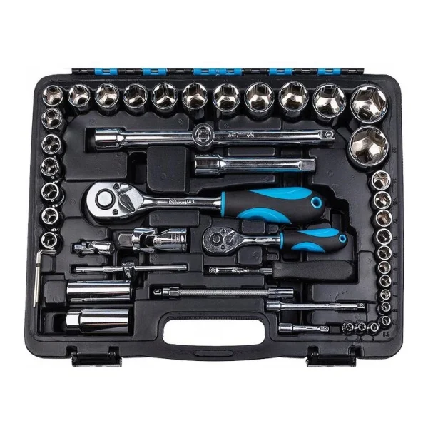 Trusa chei tubulare si varfuri, cu clichet, adaptor, 94 piese, Richmann