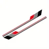 Set 2 stickere autoadezive Tuning, model "Racing Stripes V2", dimensiune 180 x 16,5 cm, culoare Negru + Gri + Rosu