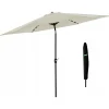 Umbrela gradina/terasa cu inclinatie, LED, manivela, Chomik, bej, 300 cm