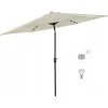 Umbrela gradina/terasa cu inclinatie, LED, manivela, Chomik, bej, 300 cm