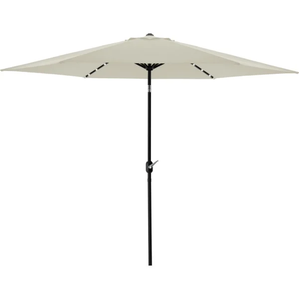 Umbrela gradina/terasa cu inclinatie, LED, manivela, Chomik, bej, 300 cm