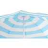 Umbrela plaja, Strend Pro, cu inclinatie, model dungi, albastru marin si alb, 180 cm
