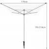 Uscator rufe, pentru exterior, 4 brate, capacitate de uscare 50 m, Gardlov