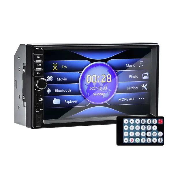 Player Video Auto, dimensiune 2DIN, TouchScreen de 7 inch, 4 x 50W, model WDS-30 cu Bluetooth, Handsfree, Radio, MP3, WMA, MP4, AUX, Card, Telecomanda, Functie