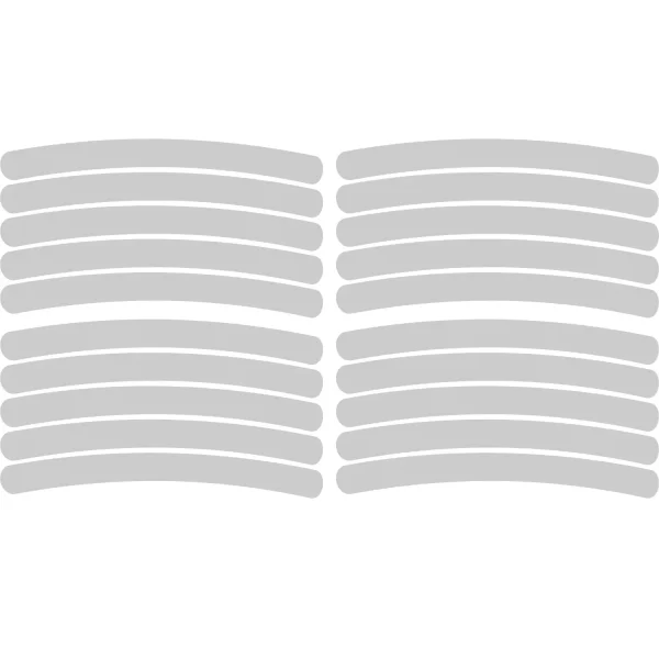 Set 20 bucati Elemente Reflectorizante "Wheel Arch" pentru autoturisme, biciclete, motociclete, atv-uri, scutere, culoare Argintiu