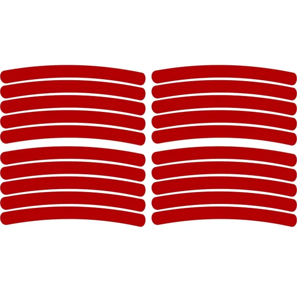 Set 20 bucati Elemente Reflectorizante "Wheel Arch" pentru autoturisme, biciclete, motociclete, atv-uri, scutere, culoare Rosie