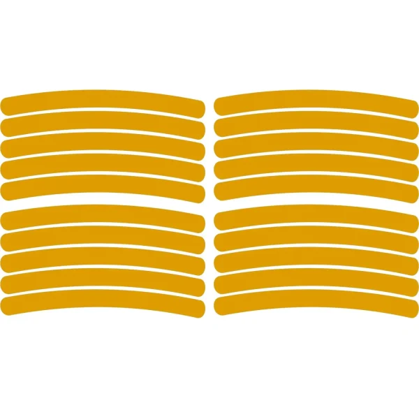 Set 20 bucati Elemente Reflectorizante "Wheel Arch" pentru autoturisme, biciclete, motociclete, atv-uri, scutere, culoare Orange