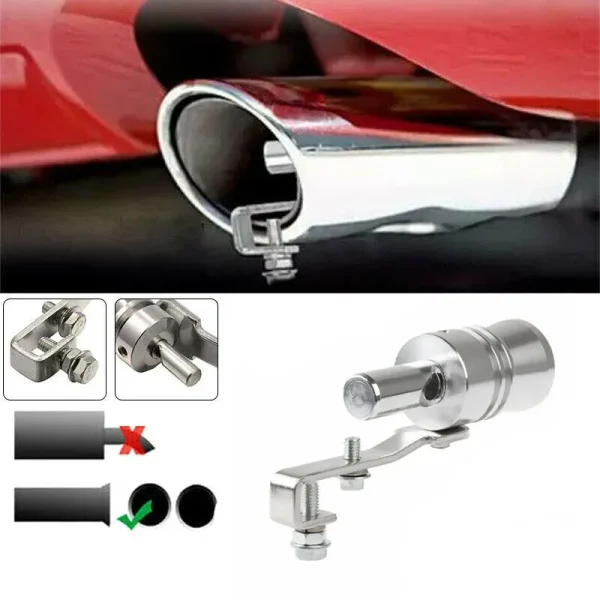 Fluier din aluminiu pentru toba marime XL, compatibil cu motoare peste 2400 cc