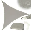Umbrar de gradina triunghiular, impermeabil, culoare Gri, dimensiune 3 x 3 x 3 m