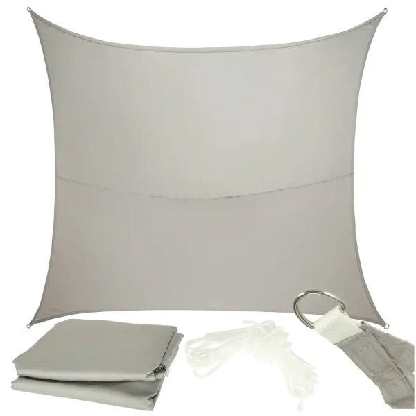 Umbrar de gradina dreptiunghiular, impermeabil, culoare Gri, dimensiune 4 x 3 m