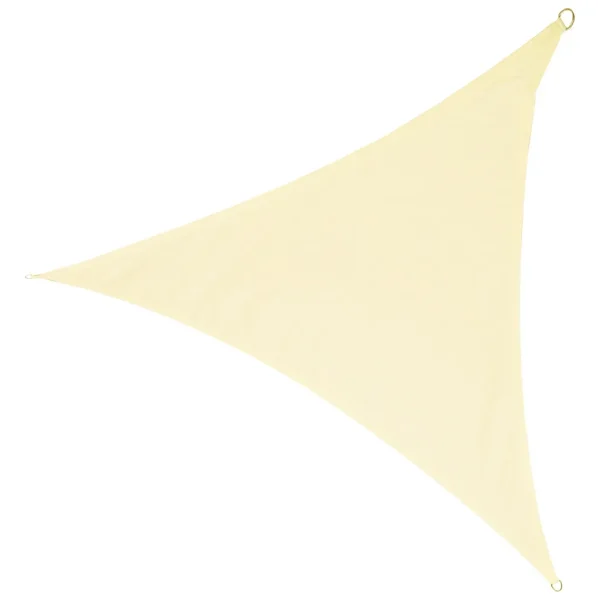 Umbrar de gradina triunghiular, impermeabil, culoare Bej, dimensiune 4 x 4 x 4 m