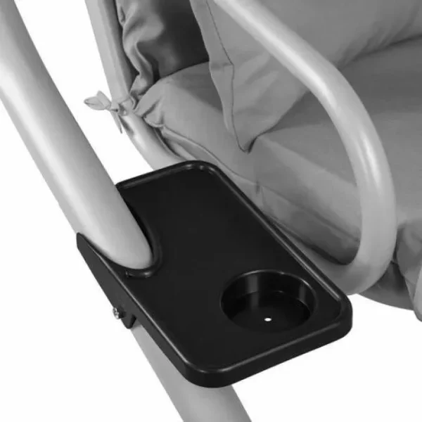 Balansoar gradina, Springos, Venezia, 3 locuri, gri, 190x125x163 cm, functie pat, max 280 kg