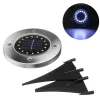 Lampa Solara estetica exterioara de gradina, cu 16 LED-uri, cu suport scurt