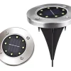 Set 4 x Lampa Solara estetica exterioara de gradina, cu 8 LED-uri, cu suport scurt