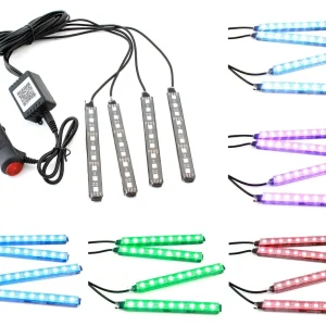 Lumini UnderCar LED - RGB pentru interior sau exterior cu Bluetooth - 12cm ZD65B