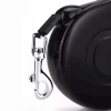 Lesa Retractabila Automata cu carabina pentru caini, lungime sfoara 5m, culoare Neagra