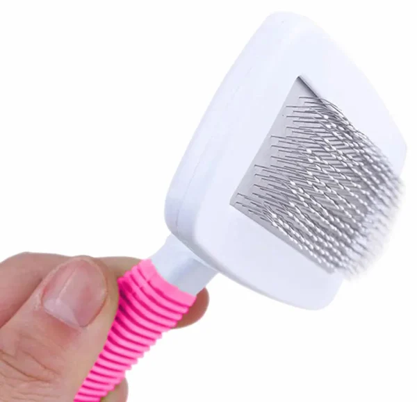 Perie de par alba cu roz pentru animale AVX-ZW3B