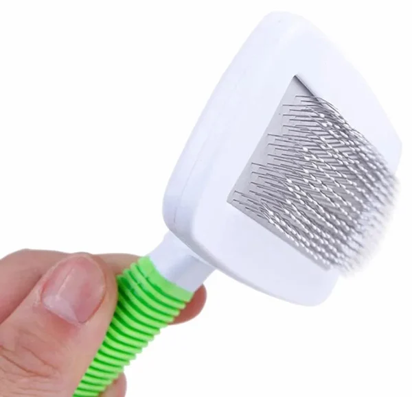 Perie de par alba cu verde pentru animale AVX-ZW3C