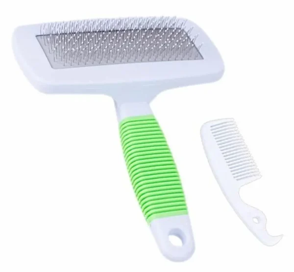 Perie de par alba cu verde pentru animale AVX-ZW3C