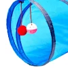 Jucarie pentru pisica de tip Tunel, lungime 50 cm, culoare albastru