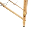 Masa de masaj pliabila, 3 zone, cadru lemn, spuma 5cm, inaltime 55-76cm, piele ecologica, dimensiuni 60x213cm, culoare Burgundy