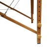 Masa de masaj pliabila, 2 zone, cadru lemn, spuma 5cm, inaltime 55-76cm, piele ecologica, dimensiuni 60x213cm, culoare Crem
