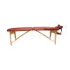 Masa de masaj pliabila, 2 zone, cadru lemn, spuma 5cm, inaltime 55-76cm, piele ecologica, dimensiuni 60x213cm, culoare Burgundy