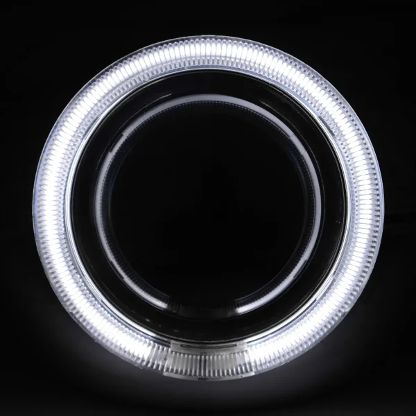 Ansamblu format din 4 proiectoare cu Led si Angel Eyes, montaj pe plafon sau capota, alimentare 12V, lungime 85cm, destinat vehiculelor Off-Road
