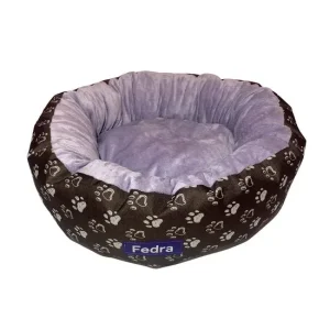 Culcus pufos pentru caine/pisica, mov deschis, 50 cm