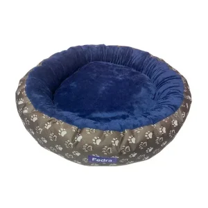 Culcus pufos pentru caine/pisica, bleumarin, 67 cm