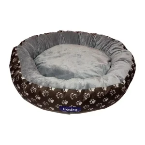 Culcus pufos pentru caine/pisica, gri inchis, 67 cm