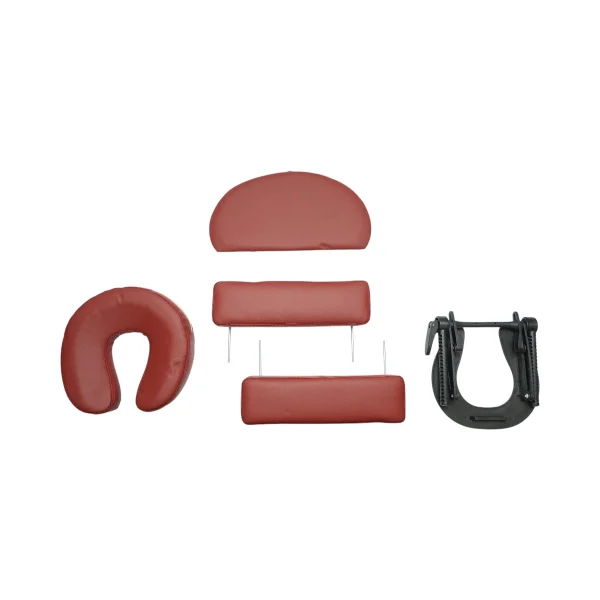 Masa de masaj pliabila, 2 zone, cadru lemn, spuma 5cm, inaltime 55-76cm, piele ecologica, dimensiuni 60x213cm, culoare Burgundy