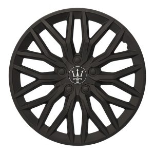 Set 4 capace roti VELAR Black Core, design Sportiv cu accente negre, ABS rezistent, Universal, pentru jante R16