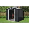 Casuta/magazie/sopron de gradina pentru depozitare unelte, metal, antracit, 236x174x206 cm, Strend Pro