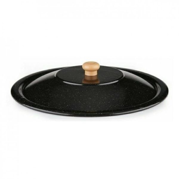 Set ceaun fonta cu capac emailat si trepied metalic, 14.5 L, Premium